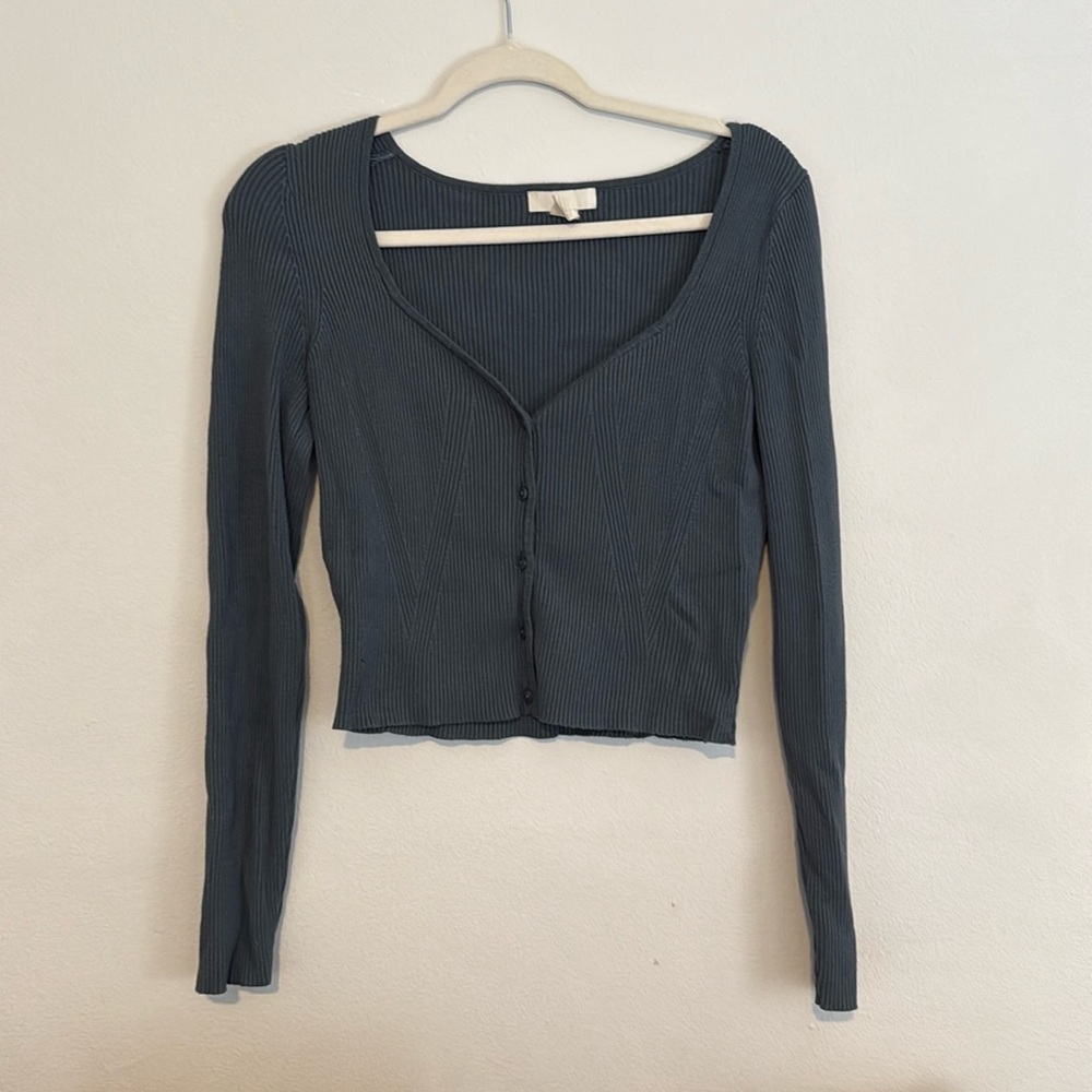 H&M sweetheart neck cardigan